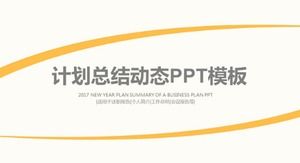 Żółty dynamiczny zwięzły szablon podsumowania pracy PPT