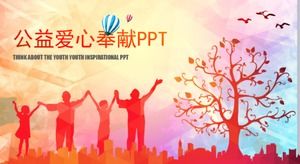 Kolor prosty szablon ppt miłość miłość dzieci wysokiej klasy