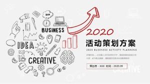 Creative hand drawn simple event planning plan book dynamic ppt template