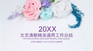 Modelo de ppt geral para negócios de flores frescas e elegantes literárias