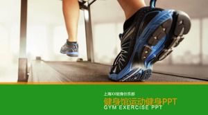 Modello ppt sportivo moderno e creativo di fascia alta per il fitness al coperto