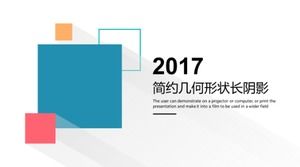 Prosty geometryczny kształt długi cień szablon PPT