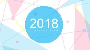 Șablon ppt de raport anual rezumat de lucru în stil ios proaspăt și elegant