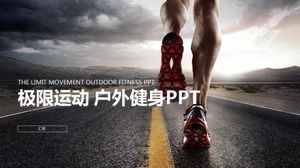 Modello ppt di rapporto di riepilogo del lavoro annuale di sport estremi semplice