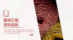 Modèle PPT de réponse de rapport final rouge élégant et simple