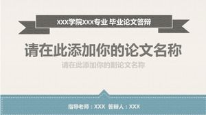 Mode moderne minimalistische These Verteidigung ppt-Vorlage