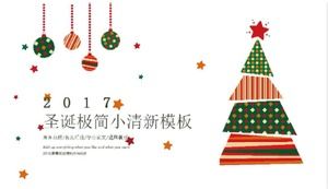 Beyaz Noel minimalist küçük taze etkinlik planlama PPT şablonu