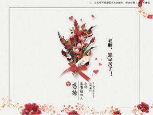 Teacher's day thanksgiving greeting card ppt template