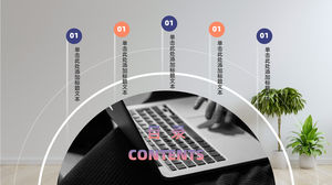 Daire geometrik rüzgar yılsonu özet raporu ppt şablonu