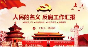 Kırmızı yolsuzlukla mücadele çalışma raporu ppt şablonu