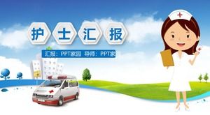 Prosty mikro trójwymiarowy szablon raportu z pracy pielęgniarki szpitalnej ppt