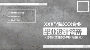 เทมเพลต PPT ตอบกลับการออกแบบการสำเร็จการศึกษาสีเทาสดและสง่างาม