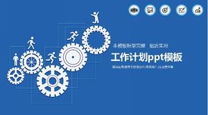 Plantilla ppt de plan de trabajo personal conciso azul