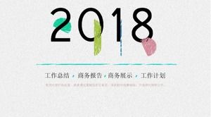 Klasik karikatür el boyaması tarzı PPT şablonu