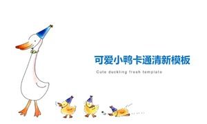 Śliczne dzieci kreskówki kaczątko nauczanie szablonu ppt