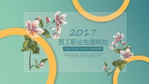 Small fresh flower company employee career planning ppt template