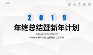 Resumo de final de ano e plano de ano novo ppt template_white e conciso