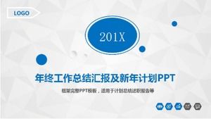 Blaue minimalistische Jahresabschlussarbeitszusammenfassung Neujahrsplan ppt-Vorlage