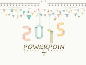 Fresh and elegant origami creative universal PPT template