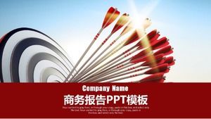 Șablon ppt de raport de afaceri simplu atmosferă roșie