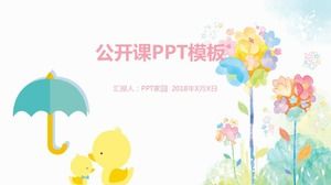 Exquisite Cartoon frische Lehre offene Klasse ppt-Vorlage