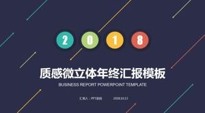 Modèle ppt de plan de nouvel an pour le résumé des travaux de fin d'année en micro tridimensionnel texturé