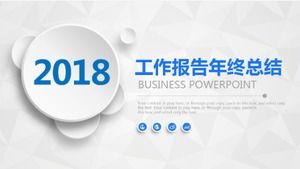 Modèle ppt de rapport de synthèse de travail de fin d'année simple et plat