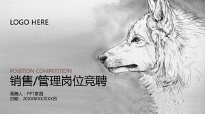 Atmosferă maro pictat manual CV personal job CV șablon ppt de concurs de locuri de muncă