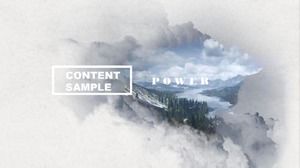 かすんでエレガントなビジネスレポート作業計画pptテンプレート