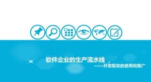 Modelo de ppt simples criativo requintado azul