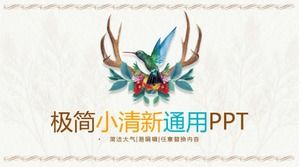 Small fresh minimalist personal work plan summary report dynamic ppt template