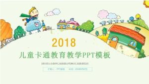 Modello ppt di insegnamento del fumetto dei bambini freschi del fumetto