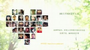 Mic șablon PPT pentru reuniunea colegilor de clasă cu album foto electronic proaspăt