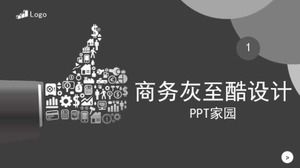 Biznes szary prosty i uniwersalny szablon ppt