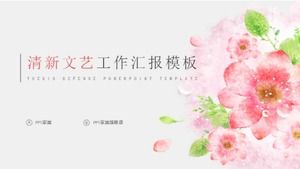 Modèle ppt de rapport de travail littéraire exquis et frais