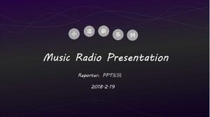 Reines schwarzes frisches und einfaches ppt-Template