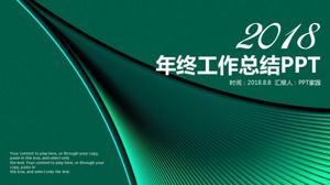 Templat ppt laporan ringkasan kerja akhir tahun suasana hijau