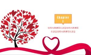 เทมเพลต ppt บริการการกุศลอาสาสมัครสร้างสรรค์ความรักสีแดง