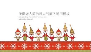 Basit ve atmosferik Noel genel iş raporu PPT şablonu