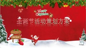 Șablon PPT de plan de planificare a evenimentelor de Crăciun roșu și simplu clasic