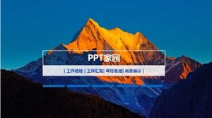 Koyu mavi zarif manzara kişisel özet ppt şablonu