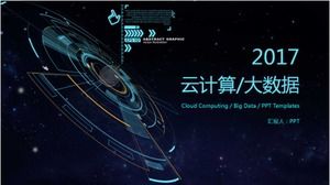 Teknologi merasakan template PPT laporan pembukaan alam semesta berbintang