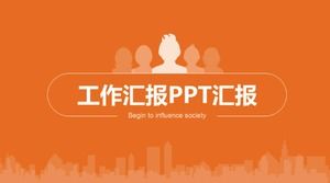 Șablon ppt de raport de lucru concis portocaliu