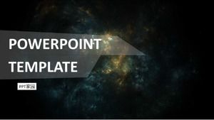 Modelo de ppt de céu estrelado de universo criativo negro