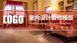 Modello ppt in stile semplice per la decorazione del piano di interior design di moda