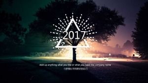 ios style hazy beautiful creative PPT template