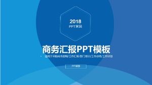 Prosty i wykwintny niebieski klasyczny szablon raportu biznesowego ppt