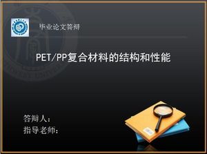 Șablon PPT de apărare a tezei de absolvire a unui student de colegiu simplu negru