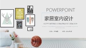 Küçük, taze ve zarif ev iç tasarımı ppt şablonu