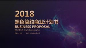 Modelo de plano ppt de plano de financiamento de empreendimento empresarial de alta tecnologia preto